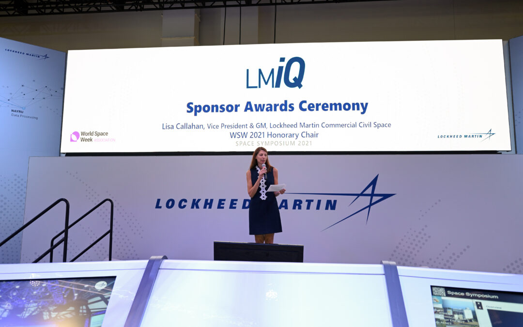 Lockheed Martin VP Ms. Lisa Callahan, WSW 2021 Honorary Chair, recognized WSWA Sponsors during the Space Symposium in Colorado Springs